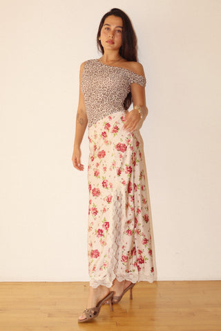 Floral + Lace Skirt