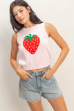 Strawberry Knit Top
