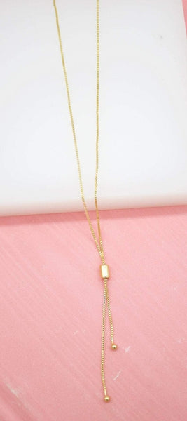 18K Gold Filled Bolo Box Chain Necklace