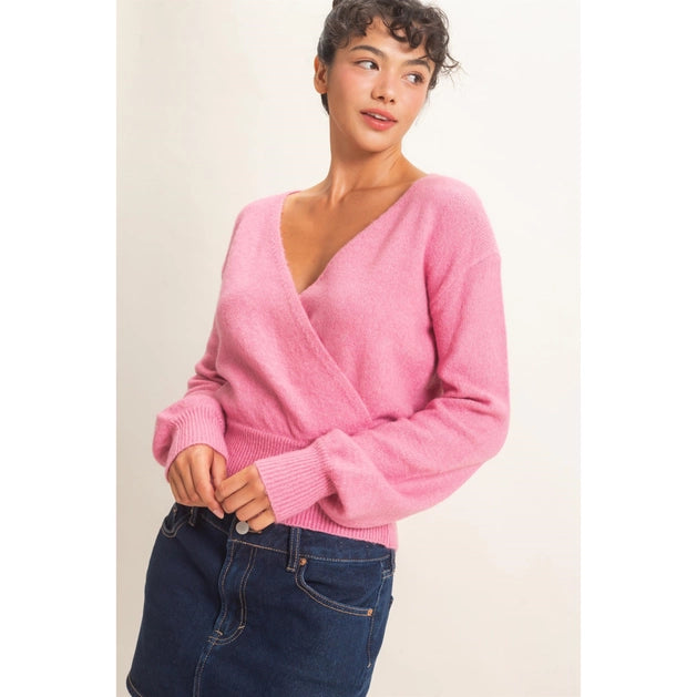 Bubblegum Wrap Sweater