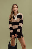 Stripe Sweater with Collar