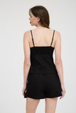 Split Hem Top - Black