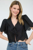 Eyelet Top - Black