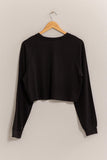 Raglan-sleeve Crop Top