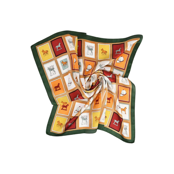 Equestrian Print Neck Scarf
