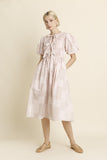 Smocked Patch Dress - Pink