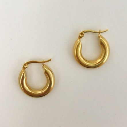 18k Gold Plated Simple Gold Hoop