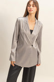 Silver Satin Blazer