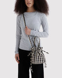 Nylon Drawstring Bag - Gingham