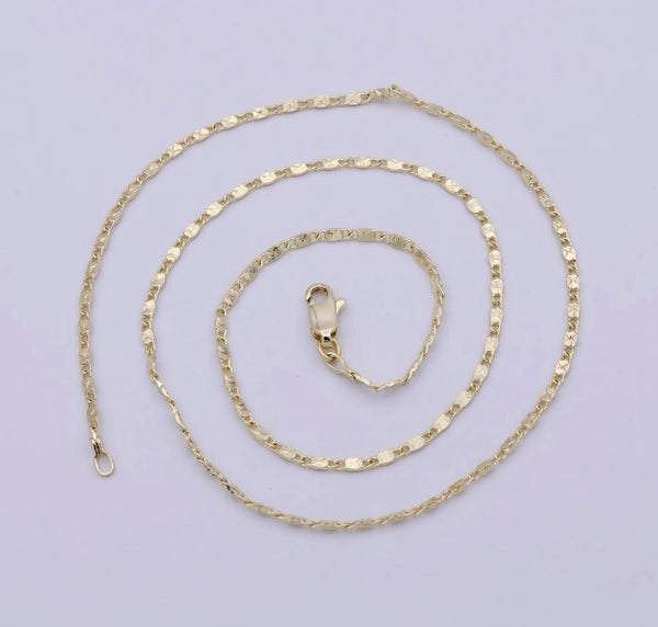 14K Gold Filled Scroll Chain Necklace