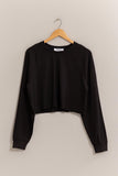 Raglan-sleeve Crop Top