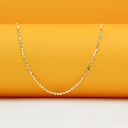18K Gold Filled Flat Disc Chain