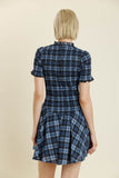 Plaid Smocked Mini Dress