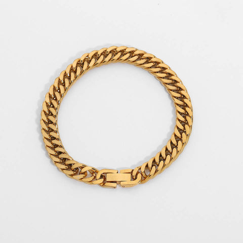 Cuban Chain 18K Gold Plated Bracelet