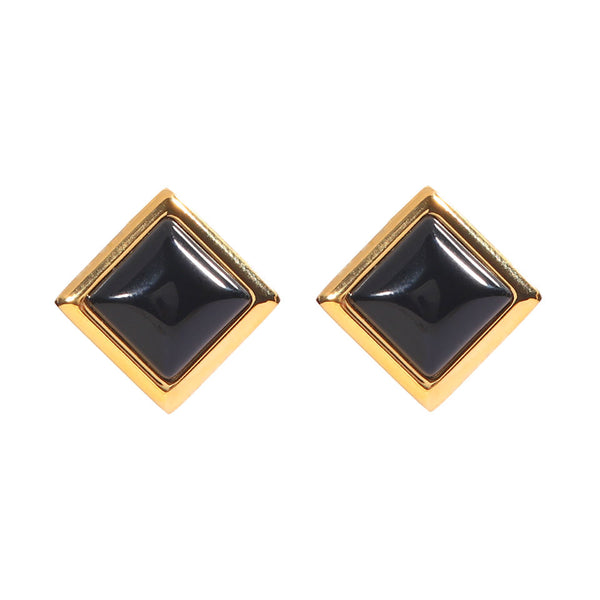 18K Gold Plated Square Stud Earrings