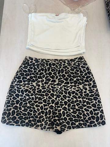 Leopard Skort