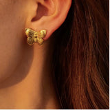 18K Gold-plated Butterfly Earring