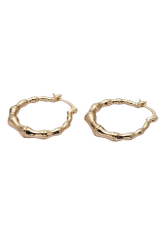 Bamboo Hoop - Gold Filled