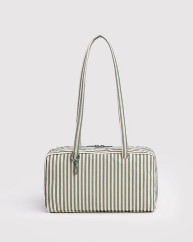 Nylon Bowler Bag - Sage Stripe