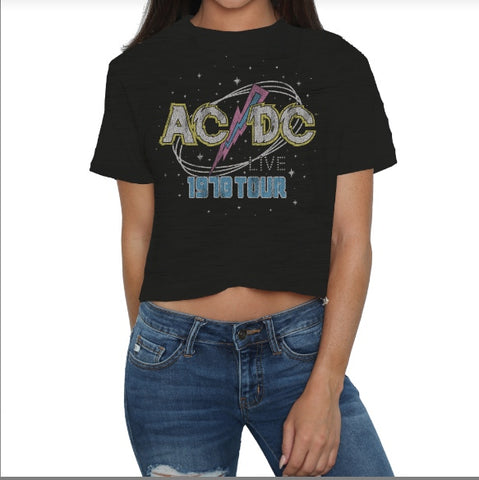 AC/DC Crop Tee