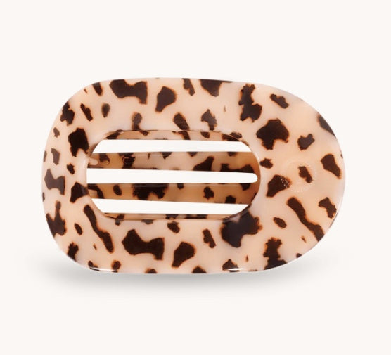 Blonde Tortoise Medium Flat Round Hair Clip