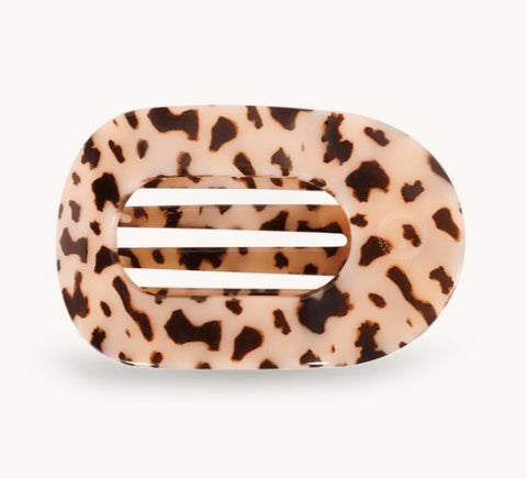 Blonde Tortoise Medium Flat Round Hair Clip