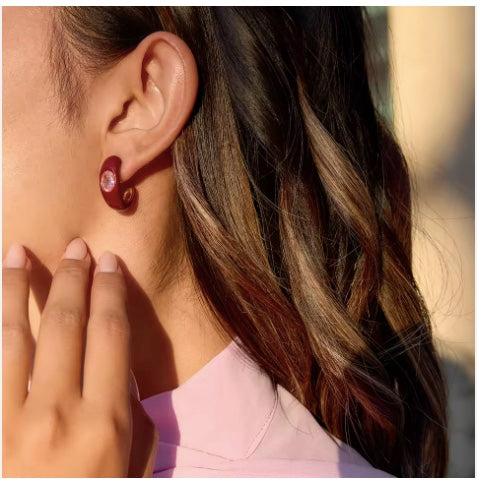 Burgundy Earrings