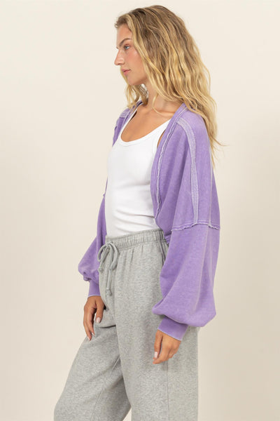 Crop Shrug - Purple