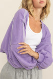 Crop Shrug - Purple