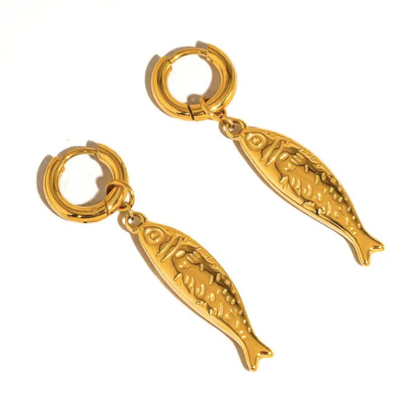 Fish Hoop Earrings