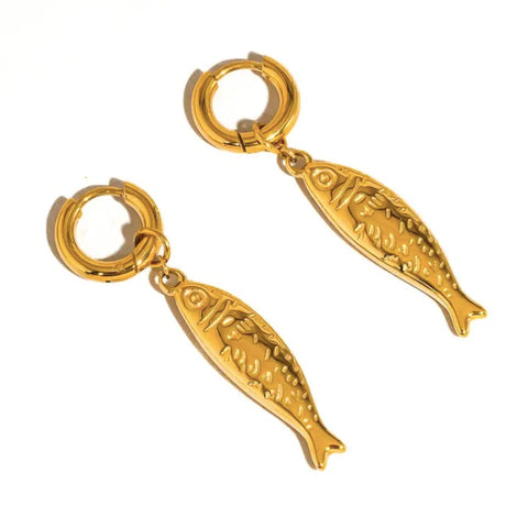 Fish Hoop Earrings