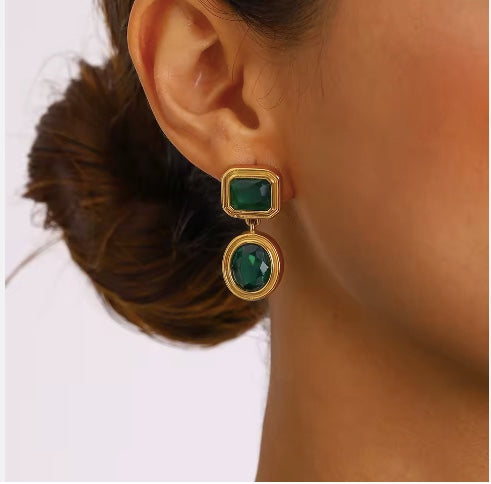 Emerald Drop Earrings