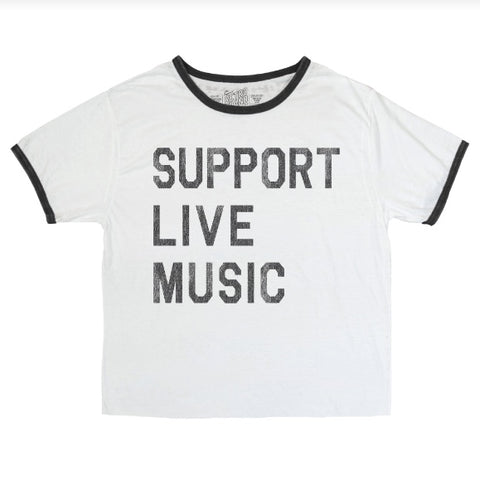 Support Live Music Crop Tee