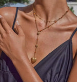 Locket Lariat - Red
