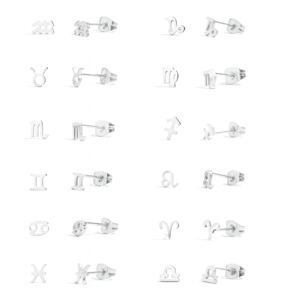 Zodiac Earrings - Silver