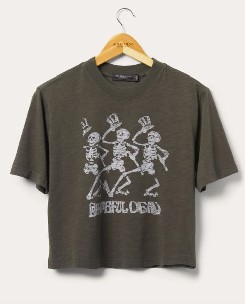 GRATEFUL DEAD DANCING SKELETONS CROP