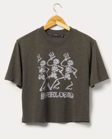 GRATEFUL DEAD DANCING SKELETONS CROP