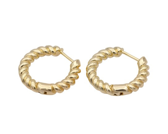 Chunky Twist Hoop Earring Gold - 14K Gold Filled