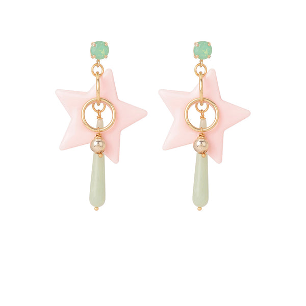 Stella Earrings - Pink