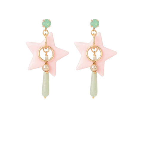 Stella Earrings - Pink